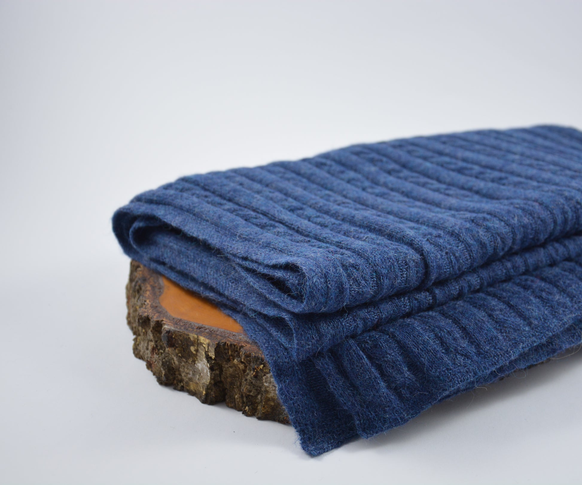 Stola aus 100% Baby Alpaka - blau
