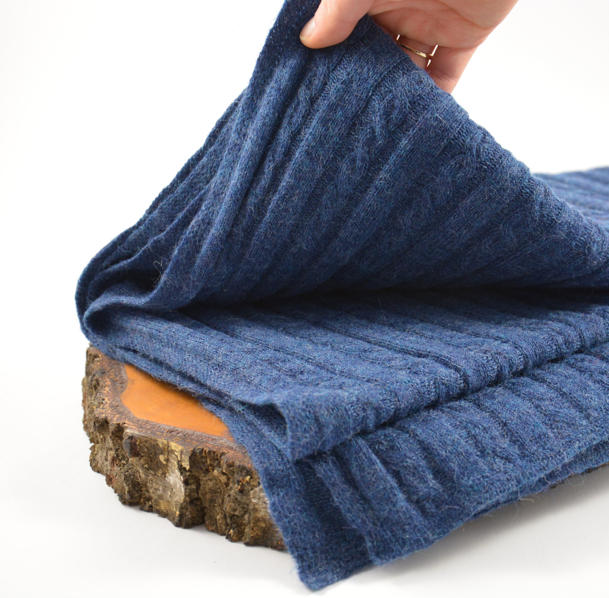 Stola aus 100% Baby Alpaka - blau